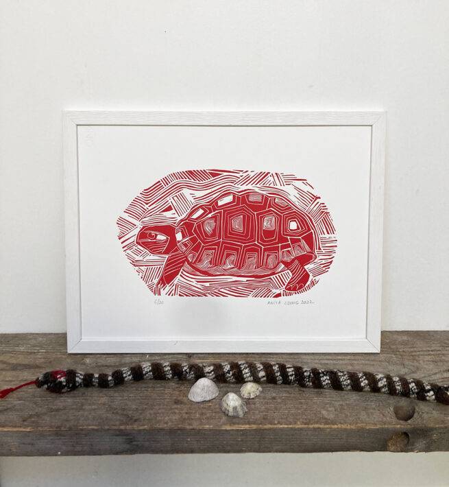 Une tortue , linogravure – Image 2